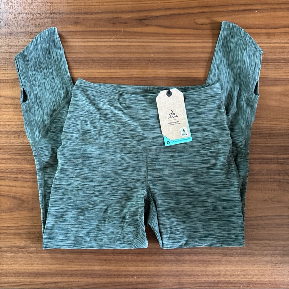 NWT prAna Green Heathered Cathedral Leggings Size Small